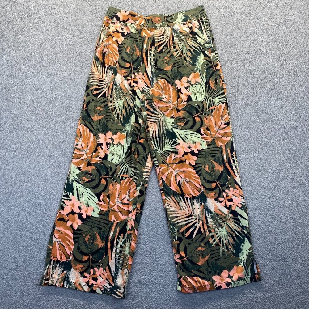 D&Co Beach Women’s Size S/P Wide leg Cropped Pants,Pockets.Elastic Waist,Soft